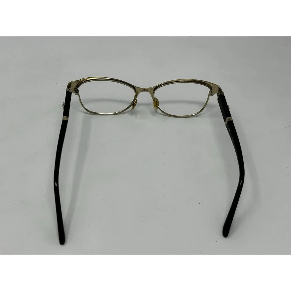 Versace VE1233Q 1366 Black Gold Eyeglasses Frame 53-17 140 Made Italy